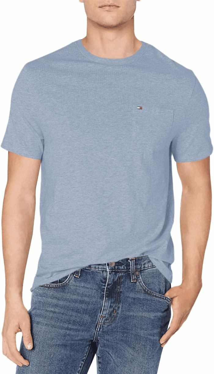 Men'S Essential Short Sleeve Cotton Crewneck Pocket T-Shirt - Image 2