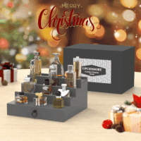 Cologne Organizer for Men, 4 Tier Wood Perfume Organizer with Felt Lining Drawer and Hidden Compartment, Perfume Display Holder, a Gift for Men - Image 6