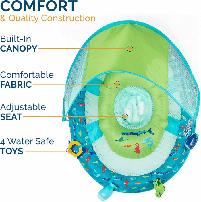 Baby Spring Float Splash N Play, Baby Float with Canopy & UPF Protection, Baby Pool Toys & Swimming Pool Accessories for Kids 9-24 Months - Image 4