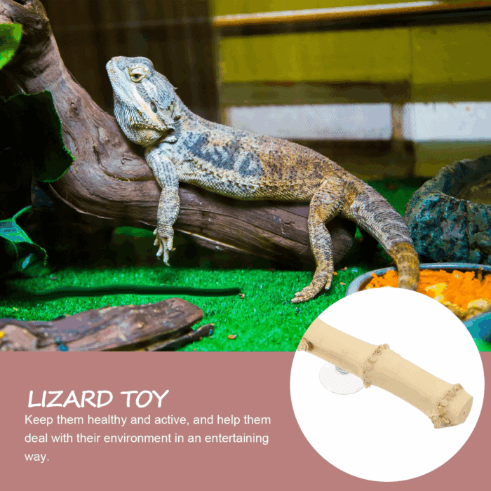 WORGEOUS Decorative Reptile Climbing Branch Reptile Cage Decor Bamboo Reptile Toy Lizard Supply - Image 6