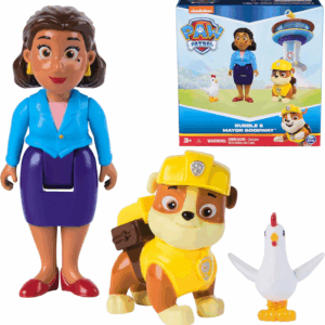 Rubble, Mayor Goodway & Chickaletta Figures, Kids Toys for Boys and Girls Ages 3 and Up