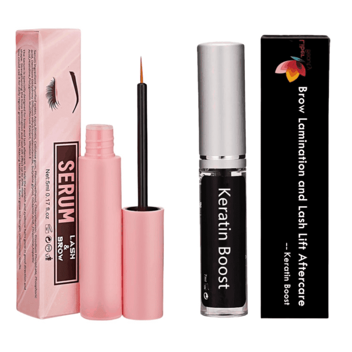 Brow Lamination Treating Nutrition Lash Lift Aftercare with Serum 2PCS Keratin Boost Eyebrow Lamination Conditioner Moisturizing the Brow Hairs,Fuller & Thicker for Lash Lift |100-Day Supply