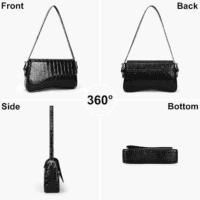 Shoulder Bag for Women Y2K Trendy Purse Vegan Leather Hobo Handbags Clutch Saddle Bag with 2 Removable Strap - Image 6