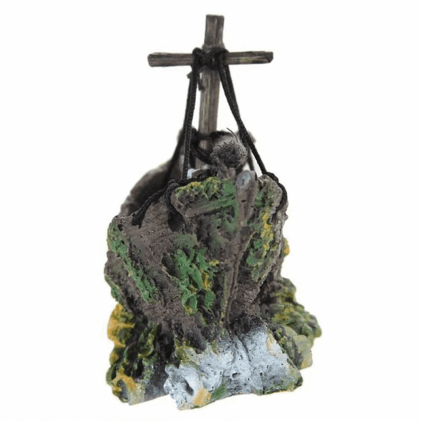 Fish Tank Decoration - Aquarium Accessories,Shipwreck Decor,Resin Material Sunken Ship Decorations for Fish Favors, Multi,4.9"X2.5"X3.7" - Image 7