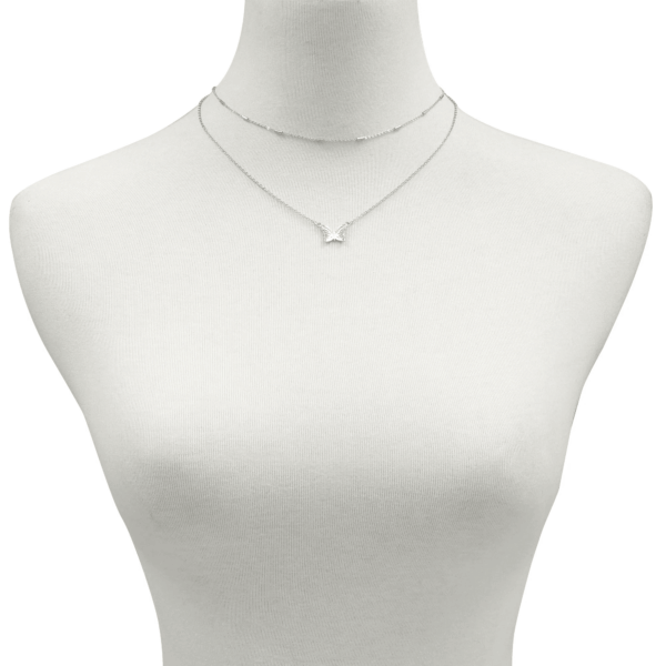 Women'S 16" Silver-Tone Butterfly Dainty Necklace. - Image 2