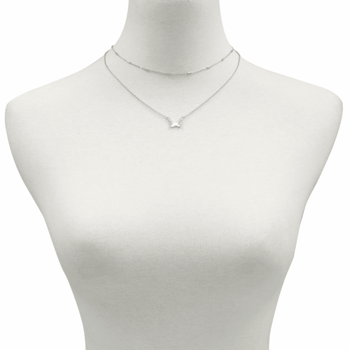 Women'S 16" Silver-Tone Butterfly Dainty Necklace. - Image 2