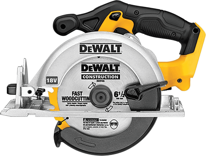 20V MAX Circular Saw, 6-1/2-Inch Blade, 460 MWO Engine, 0-50 Degree Bevel Capability, Bare Tool Only (DCS391B)