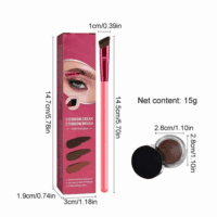 Home Eyebrow Care Kit 4D Laminated - Multifunctional Realistic Eyebrow Brush Kit, 4D Hair Stroke Brow Stamp Brush with Eyebrow Gel, for Drawing Brows Similar to 3D Natural Real Hair (Black) - Image 7