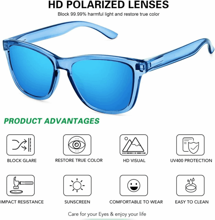 Polarized Sunglasses for Women Men Trendy Classic Retro Designer Style - Image 2