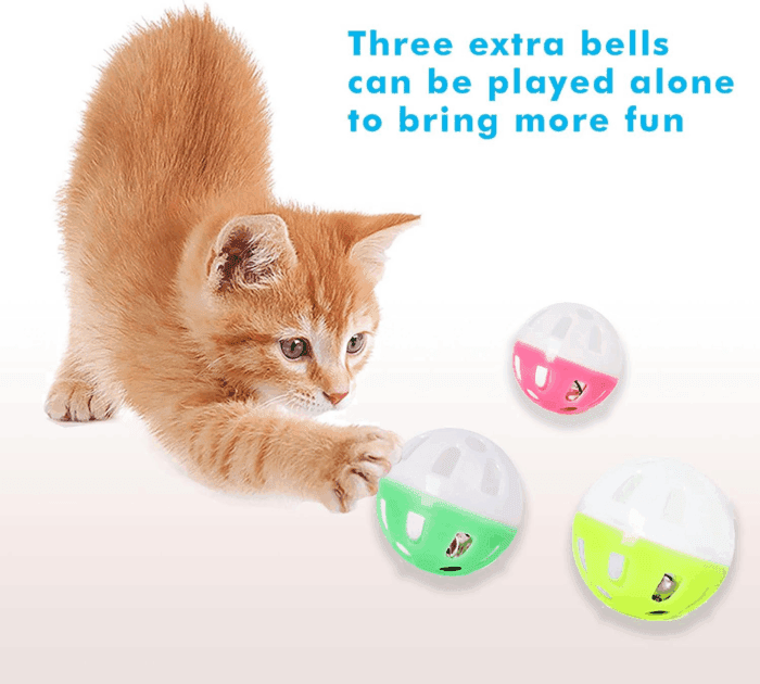 Cat Toy Roller 3-Level Turntable Cat Toy Balls with Six Colorful Balls Interactive Kitten Fun Mental Physical Exercise Puzzle Toys - Image 5