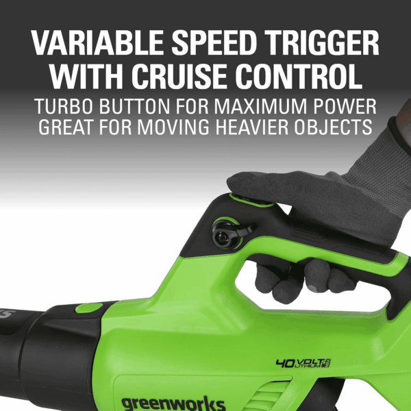 40V 20" Cordless Lawn Mower (Push), Axial Leaf Blower (500 CFM / 120 MPH),12" String Trimmer with 2 Batteries(5Ah+2Ah) and Chargers - Image 9