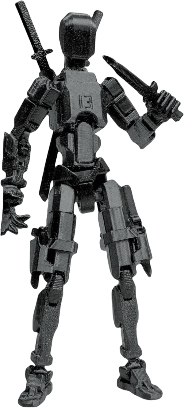 Assembed 3D Printed 5.54'' Stick 13 Action Figure, Multi-Jointed Titan13, Articulated T13 Desktop Decoration,12 in 1 D13 Accessories Best Birthday Festival Gift - Image 5