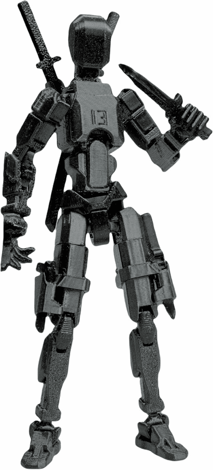 Assembed 3D Printed 5.54'' Stick 13 Action Figure, Multi-Jointed Titan13, Articulated T13 Desktop Decoration,12 in 1 D13 Accessories Best Birthday Festival Gift - Image 5