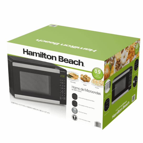 0.9 Cu Ft Countertop Microwave Oven, 900 Watts, Stainless Steel, New - Image 12