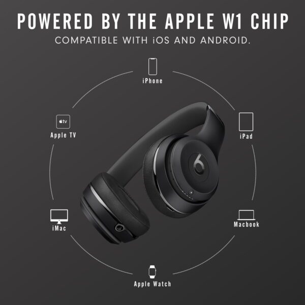Solo3 Casual Listening Active Noise Cancellation Bluetooth On-Ear Headphones, Black - Image 5