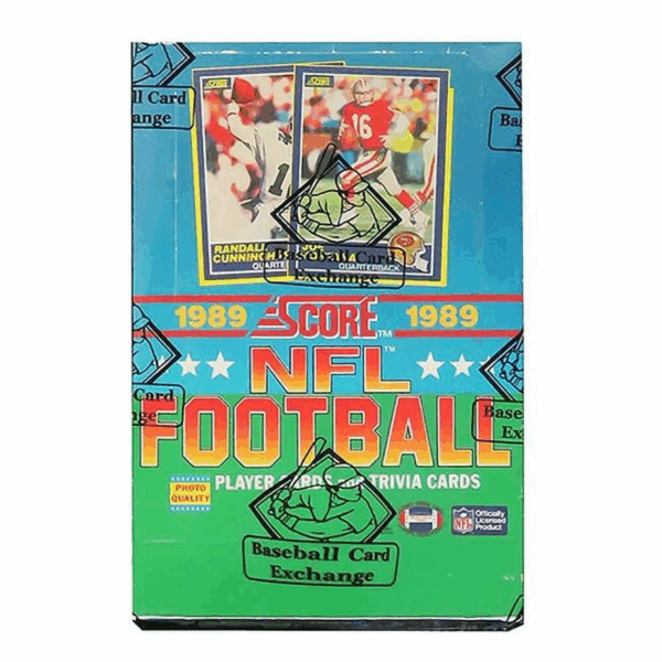 1989 Score Football Unopened Sealed Wrapped Wax Box BBCE - Pack of 36