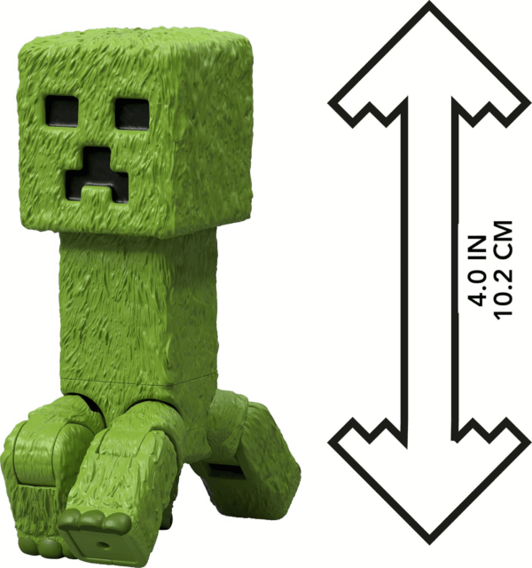 Minecraft Action Figure & Accessories Set, 4-Inch Creeper Posable Character Collectible Inspired by a Minecraft Movie - Image 6