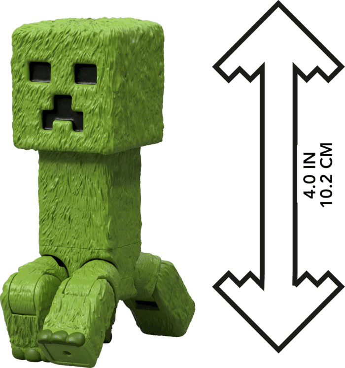 Minecraft Action Figure & Accessories Set, 4-Inch Creeper Posable Character Collectible Inspired by a Minecraft Movie - Image 6