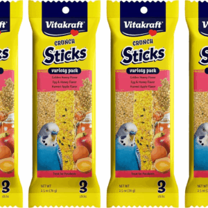 Crunch Sticks Parakeet Treat, Honey, Egg, and Apple, Multi Pack of 12 Sticks