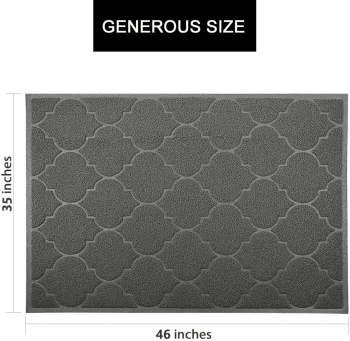 Cat Litter Mat, XL Super Size, Phthalate Free, Easy to Clean, 46X35 Inches, Durable, Soft on Paws, Large Litter Mat. - Image 3