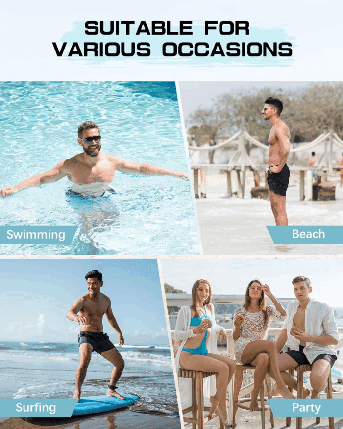 Men'S Swim Trunks Board Shorts Quick Dry Mens Swimming Trunks with Compression Liner - Image 6