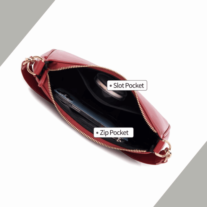 Shoulder Bag for Women with 2 Removable Straps and Zipper Closure Crossbody Bags Clutch Tote Handbags Purses - Image 4