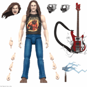ULTIMATES! Cliff Burton (Superhero Poster) - 7" Action Figure with Accessories Heavy Metal Collectibles and Retro Toys