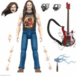 ULTIMATES! Cliff Burton (Superhero Poster) - 7" Action Figure with Accessories Heavy Metal Collectibles and Retro Toys