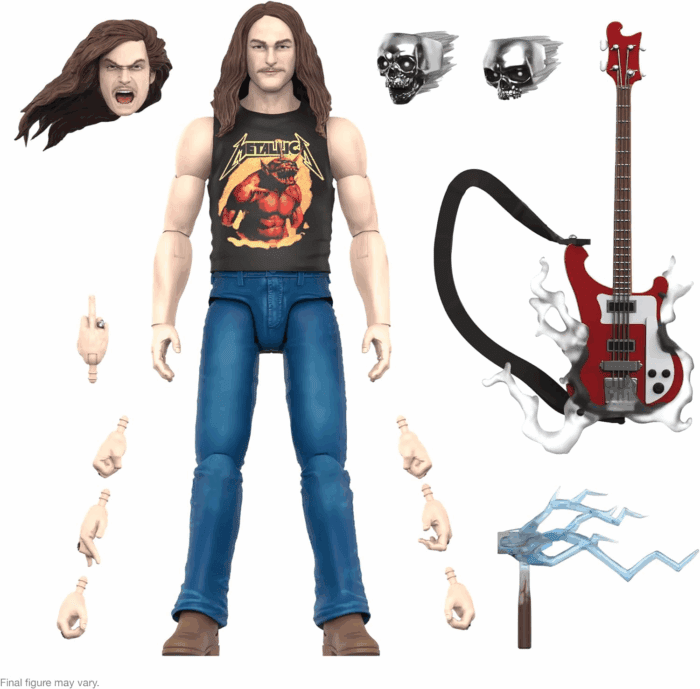 ULTIMATES! Cliff Burton (Superhero Poster) - 7" Action Figure with Accessories Heavy Metal Collectibles and Retro Toys