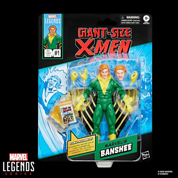 Legends Series Banshee, Giant-Size X-Men #1 (1975) Comics-Inspired Collectible 6-Inch Scale Action Figure with Character-Sized Comic Accessory - Image 2