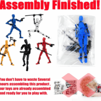 Titan13 Action Figure, Dummy Robot 13 Action Figure, 3D Printed Multi-Jointed Movable  Creative Gifts for Kids Adults with 3 Hand-Shapes, 4 Weapons(5Pcs) - Image 2