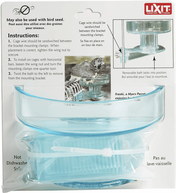 Quick Lock Bird Cage Bath for Lovebirds, Canaries, Finches, Parakeets, and Cockatiels and Other Small to Medium Feathered Friends (Pack of 1) - Image 8