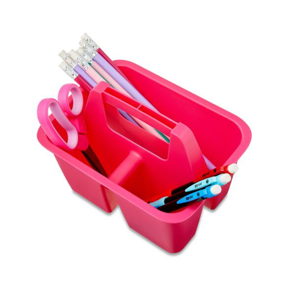 Mini Plastic Craft and Hobby Organizer Caddy, Fuchsia Burst - Image 6