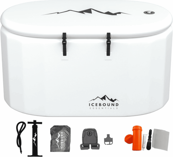 Inflatable Cold Plunge Tub - White - 135 Gallon Ice Bath - Chiller Compatible