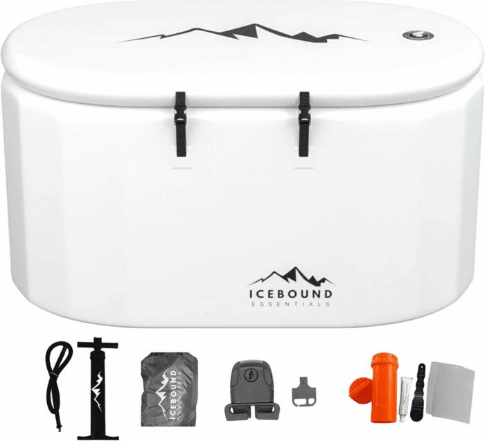 Inflatable Cold Plunge Tub - White - 135 Gallon Ice Bath - Chiller Compatible