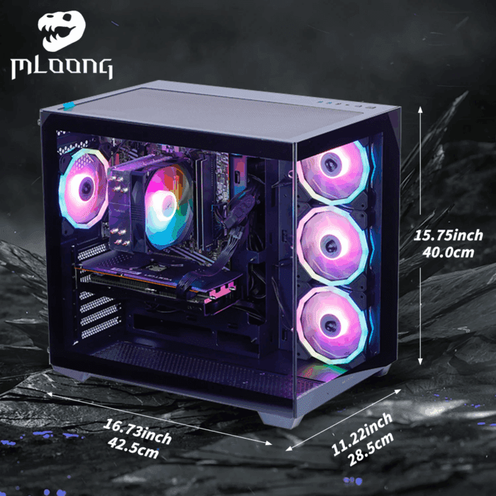 Gaming PC Desktops AMD Ryzen5 5500 AMD Radeon RX 6600 1TB SSD 16GB RAM 650W Win11 WIFI - Image 5