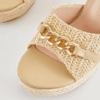 Women'S Wedge Sandals Platform Espadrille Heel Chain Slip on Casual Summer Slides - Image 3