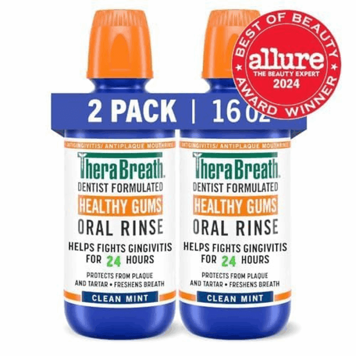 Healthy Gums Mouthwash Clean Mint, Antigingivitis, Dentist Formulated, 16 Fl Oz (2-Pack) - Image 2