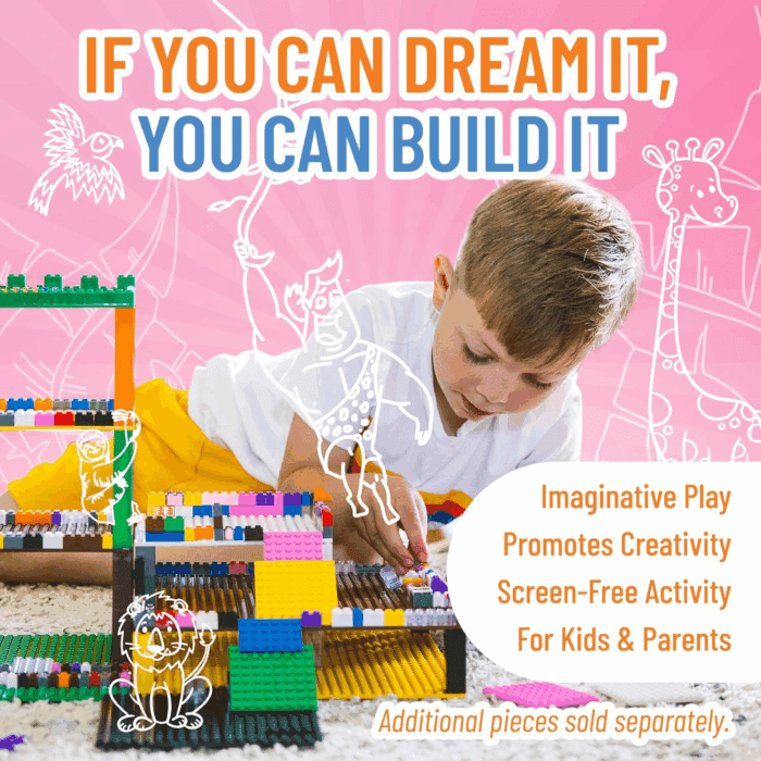 Compatible with Lego Toy Building Block, Vibrant Colors, 336 Pieces, Classic Bricks Building Starter Kit for Kids, 100% Compatible with All Major Brick Brands - Image 5