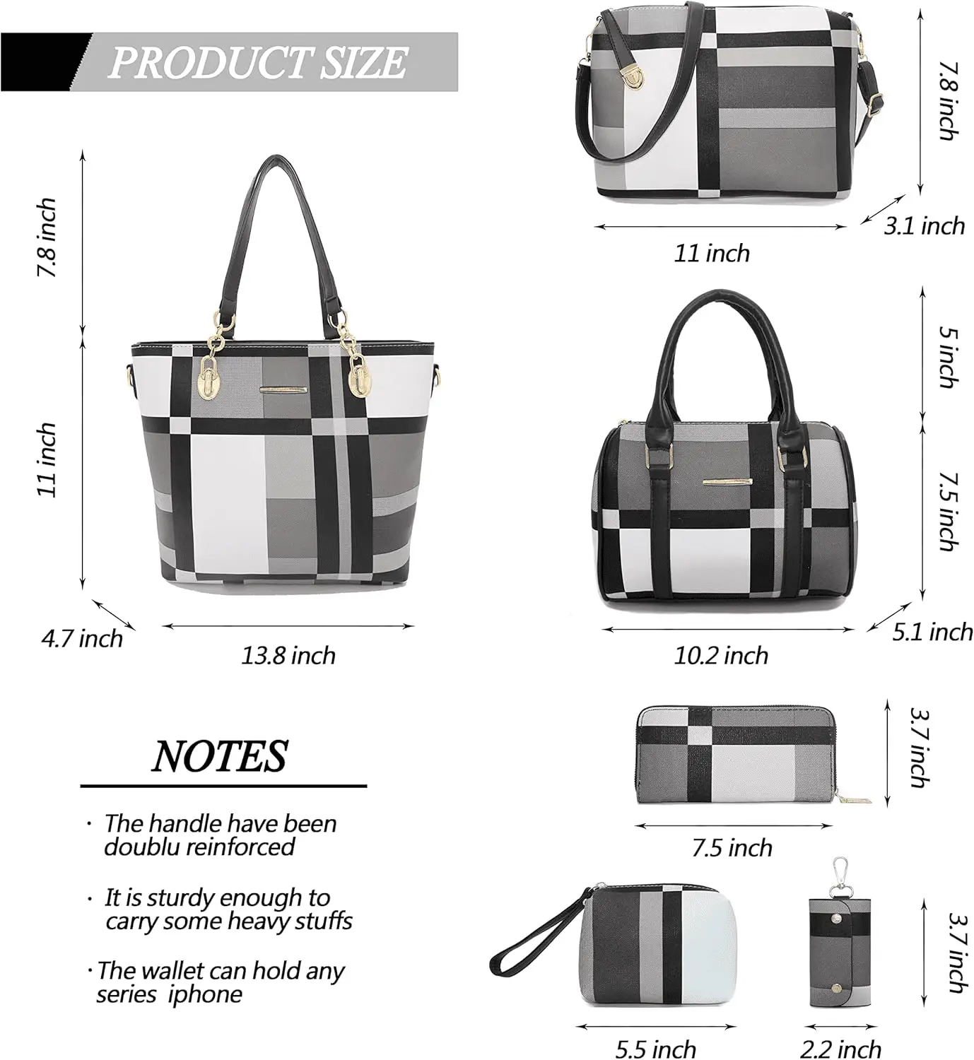 Designer Purses and Handbags for Women Satchel Shoulder Bag Tote Top Handle Bag - Image 3