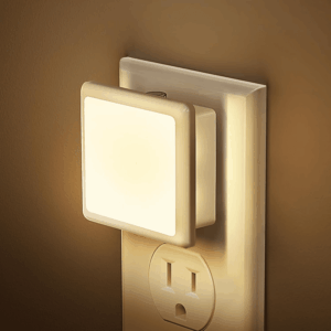 Night Lights Plug into Wall 2 Pack, Plug in Night Light with Dusk-To-Dawn Light Sensor, 3000K Soft White 0.3W, LED Nightlight for Bathroom, Adult, Hallway