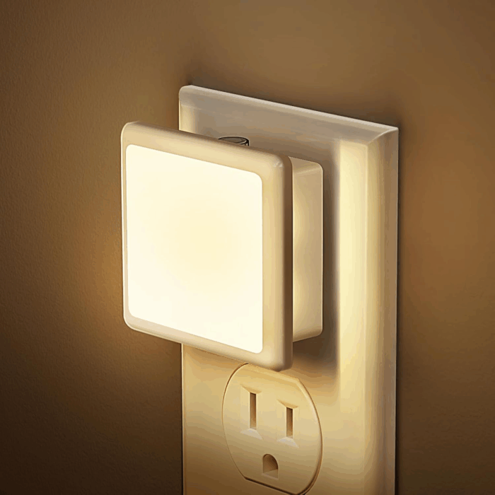 Night Lights Plug into Wall 2 Pack, Plug in Night Light with Dusk-To-Dawn Light Sensor, 3000K Soft White 0.3W, LED Nightlight for Bathroom, Adult, Hallway