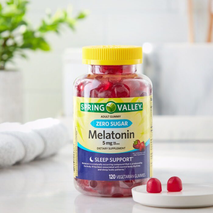 Zero Sugar Melatonin Sleep Support Dietary Supplement Gummies, 5 Mg, 120 Count - Image 2