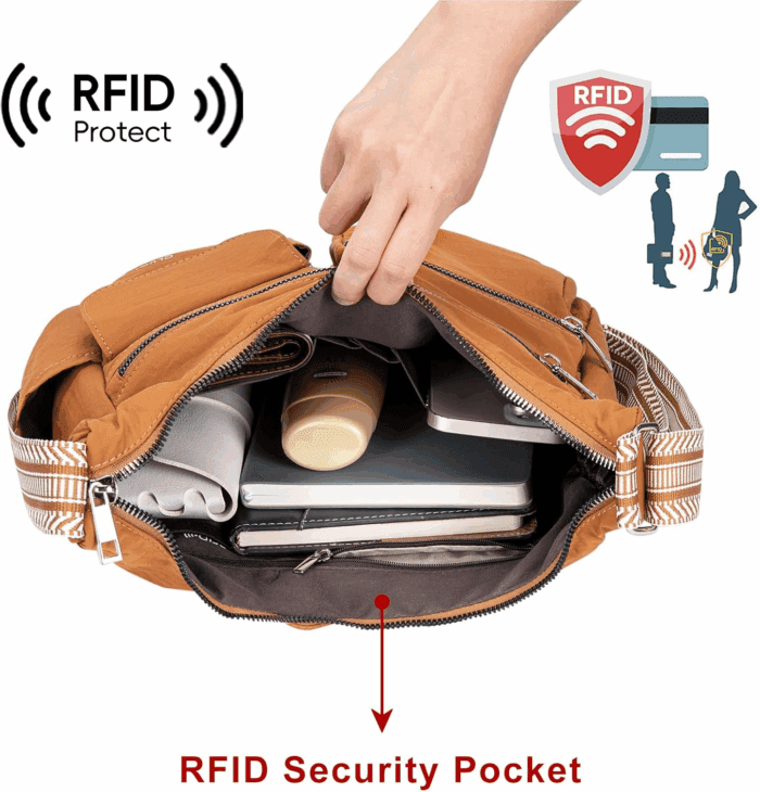 Travel Purses for Women, Waterproof Nylon Crossbody Bags for Woman Trendy, anti Theft Shoulder Bag for Ladies - Image 4