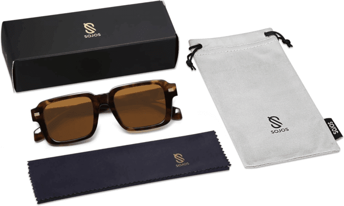Retro Square Polarized Sunglasses for Women Men, 70S 80S Classic Vintage Rectangle Shades SJ2345 - Image 5