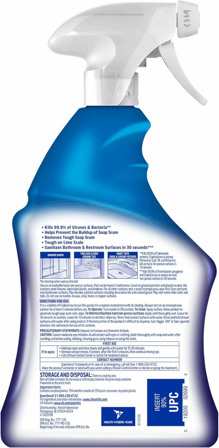 Power Foaming Cleaning Spray for Bathrooms, Foam Cleaner for Bathrooms, Showers, Tubs, 32Oz - Image 7