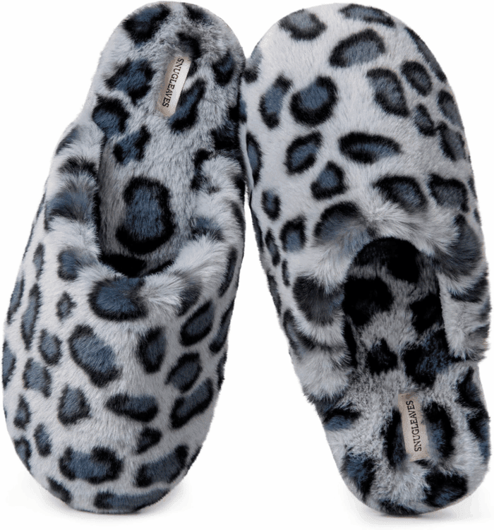 Women'S Fuzzy Scuff Slippers Soft Comfy Memory Foam Non-Slip Indoor House Shoes