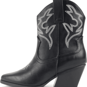 “BLAZING” ~ Women Western Bootie Pointe Toe with Low Heel (Wide Fit Available)