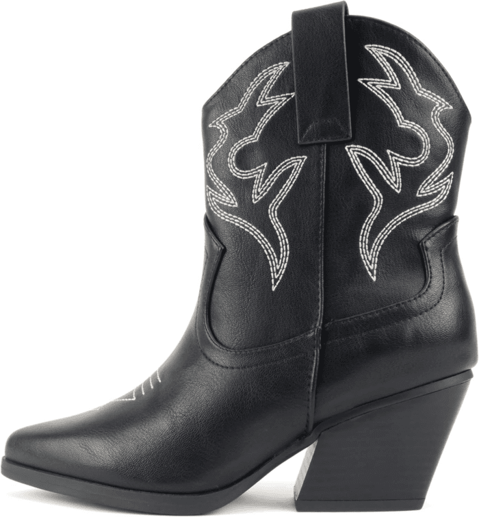 “BLAZING” ~ Women Western Bootie Pointe Toe with Low Heel (Wide Fit Available)