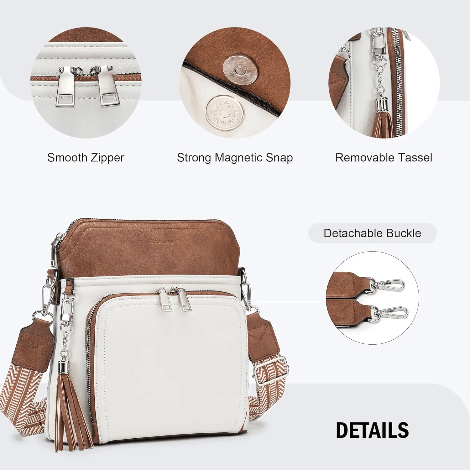 Crossbody Purse for Women,Lightweight Medium Crossbody Bag Soft Leather Women'S Shoulder Handbags with Tassel - Image 7